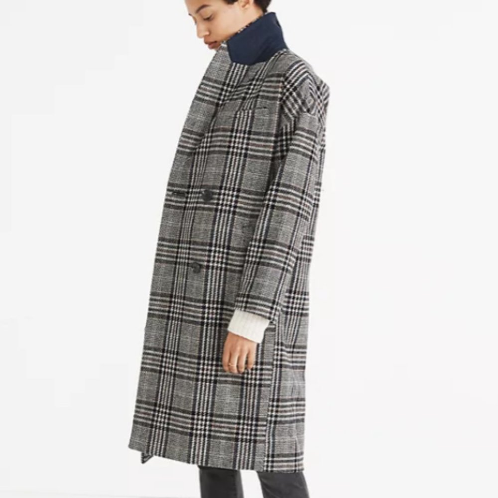 Madewell Plaid Goodwin Oversized Topcoat